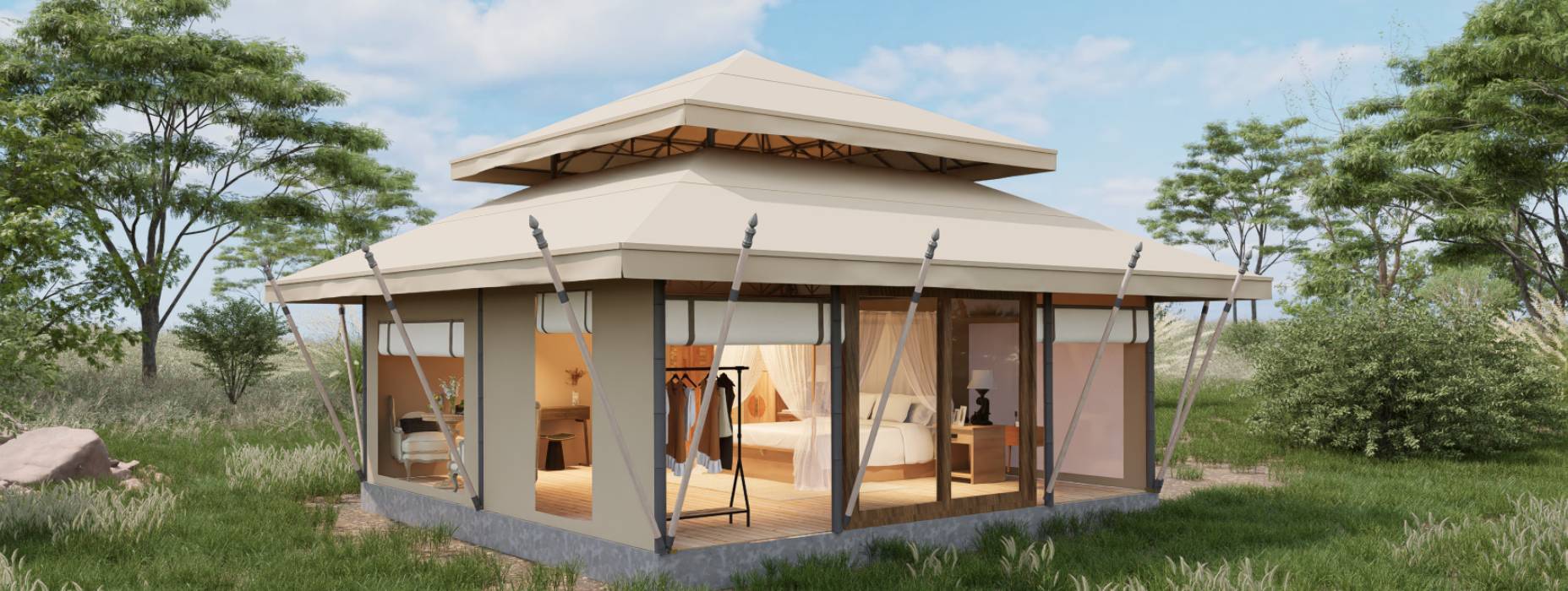 舟山户外野奢帐篷